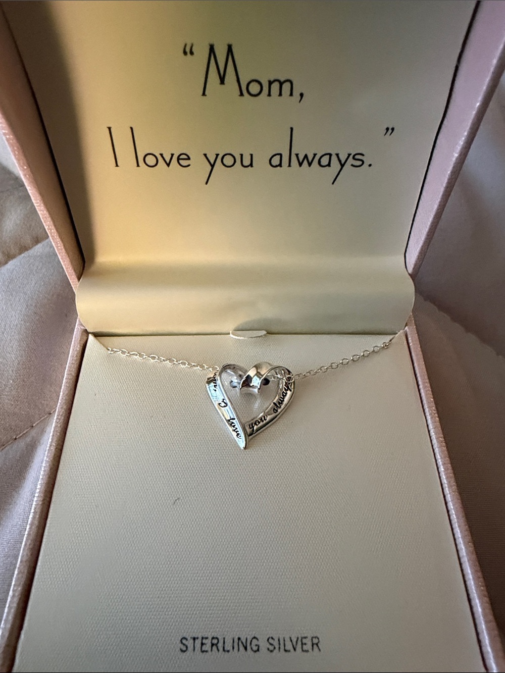 Sterling Silver Heart Pendant Necklace - Silver